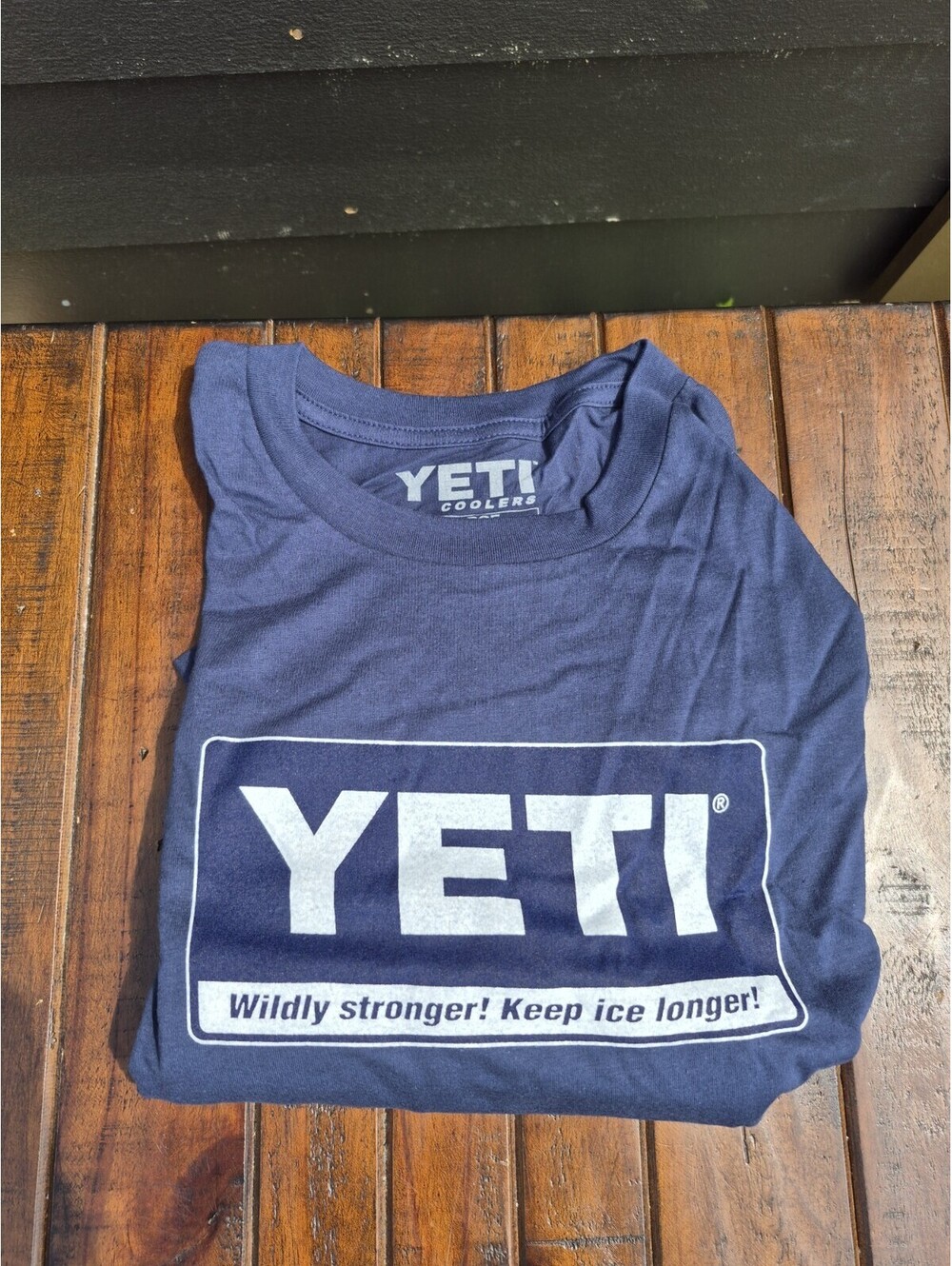 Yeti Coolers T-Shirt Navy Men Summer Spring XXL Blue 2XL Granola 100% Cotton NWT